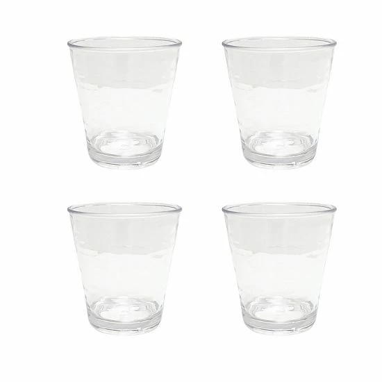 Food Network™ 4-pc. Clear Textured Acrylic Double Old-Fashioned Glass Set 4 Food Network™ 4-pc. Clear Textured Acrylic Double Old-Fashioned Glass Set - Image 2