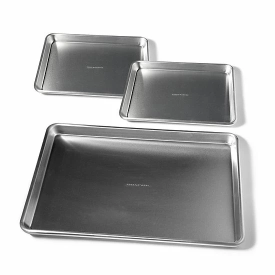Food Network™ 3-pc. Natural Aluminum Baking Sheet Set 3 Food Network™ 3-pc. Natural Aluminum Baking Sheet Set