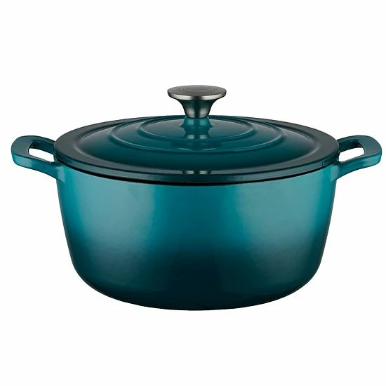 Food Network™ 5-qt. Enameled Cast-Iron Dutch Oven Gray Ombre 11 Food Network™ 5-qt. Enameled Cast-Iron Dutch Oven Gray Ombre - Image 9