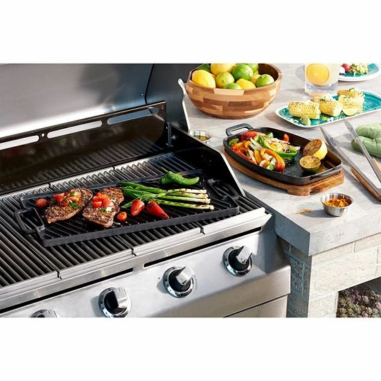 Food Network™ Pre-Seasoned Cast-Iron Reversible Grill 6 Food Network™ Pre-Seasoned Cast-Iron Reversible Grill - Image 4