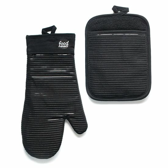 Food Network™ Silicone Oven Mitt & Pot Holder Set Royal Blue 6 Food Network™ Silicone Oven Mitt & Pot Holder Set Royal Blue - Image 4