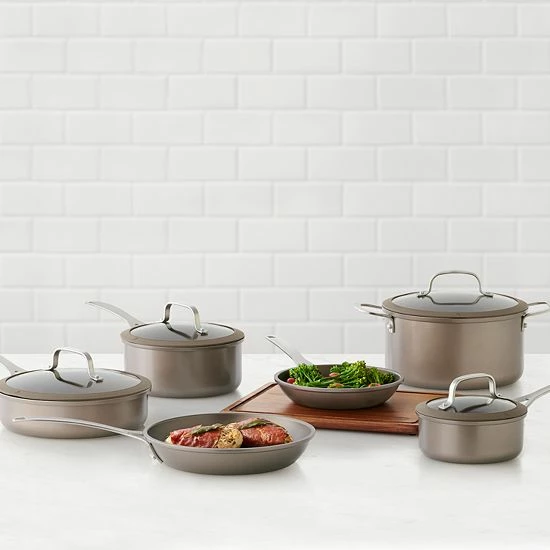 Food Network™ 10-pc. Textured Titanium Nonstick Cookware Set Silver 4 Food Network™ 10-pc. Textured Titanium Nonstick Cookware Set Silver - Image 2