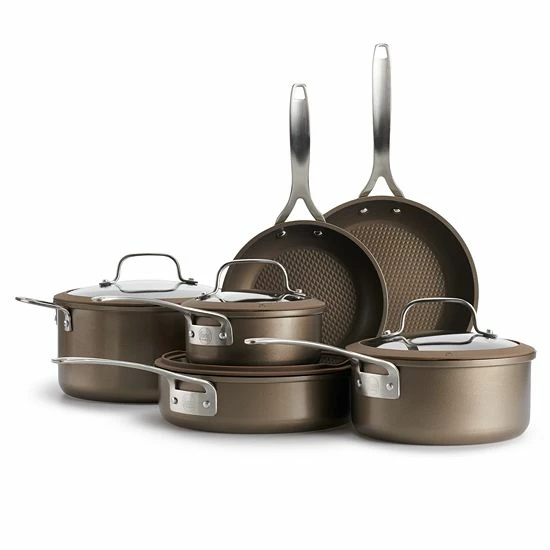 Food Network™ 10-pc. Textured Titanium Nonstick Cookware Set Silver 5 Food Network™ 10-pc. Textured Titanium Nonstick Cookware Set Silver - Image 3