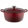 Food Network™ 7-qt. Ombre Enameled Cast-Iron Dutch Oven Red -Food Network Shop unnamed file 94